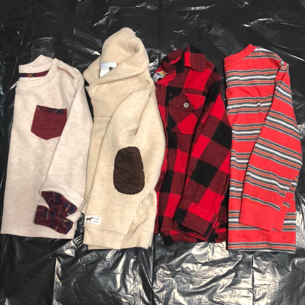 BULK BUY Four ‘boys’ long sleeved tops